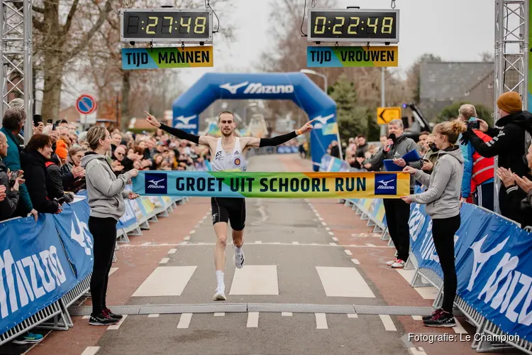 Simon Debognies en Diane van Es winnen Groet uit Schoorl Run