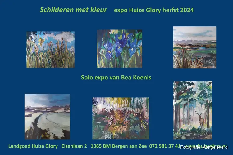 Solo expo van Bea Koenis in Huize Glory Bergen aan Zee