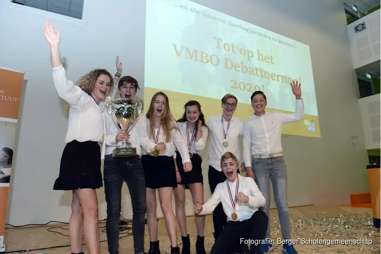 Scholieren van Berger Scholengemeenschap winnen het 12e landelijk VMBO Debattoernooi in Wijk bij Duurstede