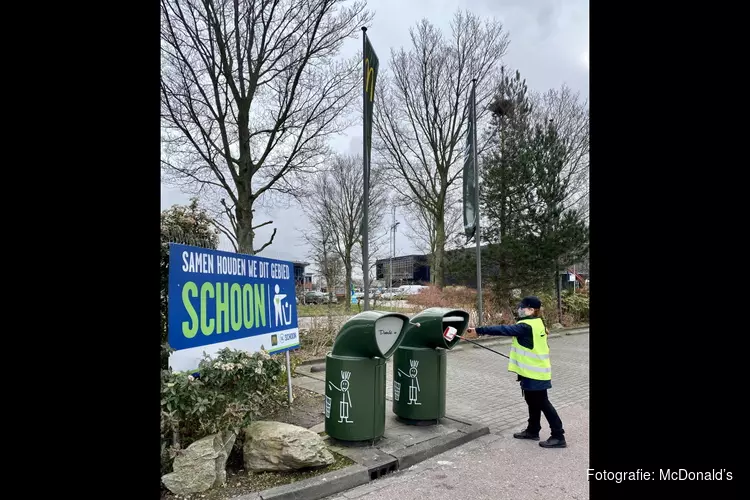 McDonald’s Alkmaar West gaat samen met v.v. Alcmaria Victrix de strijd aan tegen zwerfafval